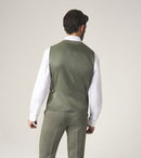 Jude Herringbone Waistcoat - Sage Green