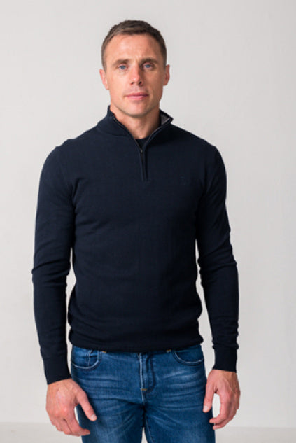 Montero 1/4 Zip Jumper - Classic Navy