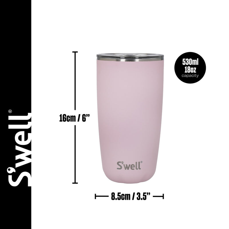 S'well Pink Topaz Tumbler with Lid 530ml