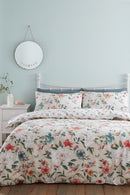 Pippa Floral Birds Duvet Cover Set - Natural