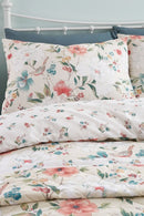Pippa Floral Birds Duvet Cover Set - Natural