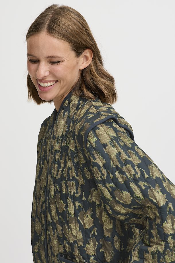 Daima Print Jacket - Navy Blazer Abstract