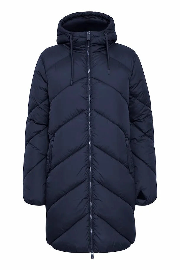 Bomina 6 Long Padded Jacket - Navy Blazer
