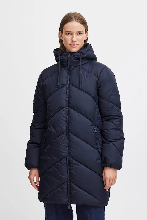 Bomina 6 Long Padded Jacket - Navy Blazer