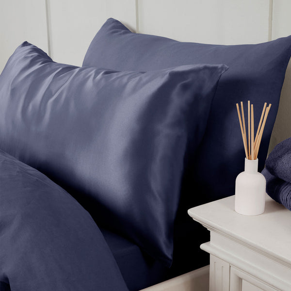 Silky Silks 100% Mulberry Silk Pillowcase - Navy
