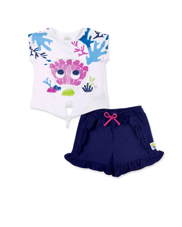 Ocean Wonders T-Shirt And Shorts - White
