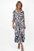 Positano Dress - Navy Print