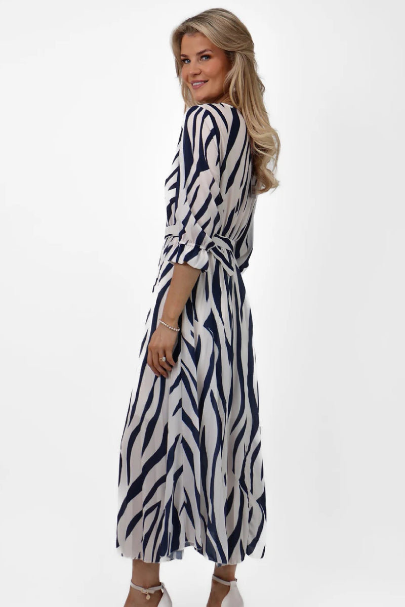 Positano Dress - Navy Print