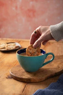 Indigo Chevron Stoneware Mug - 330ml