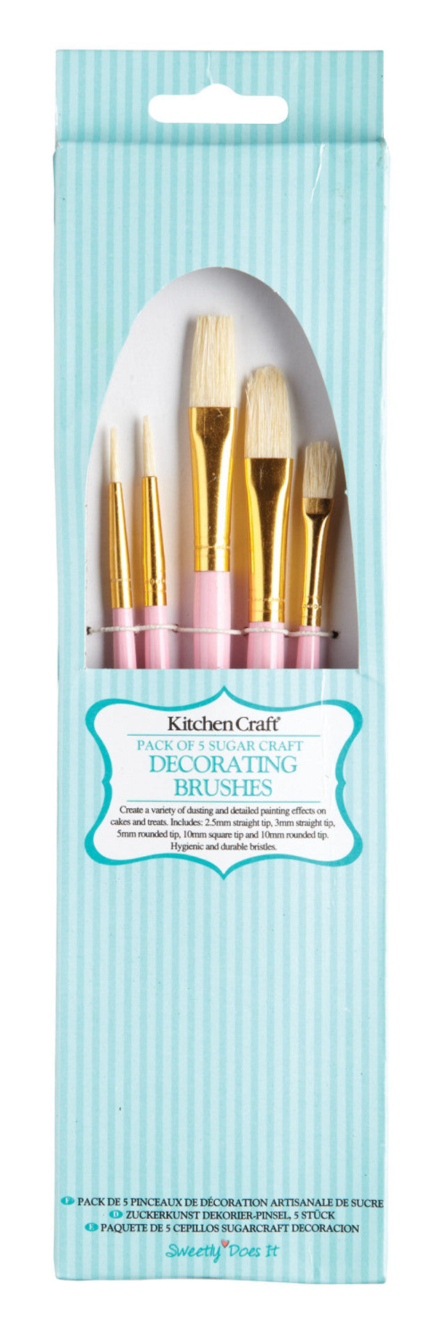 Pack of 5 Sugarcraft Deco Brushes