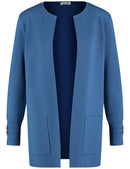 Blue Dimension Long Cardigan - Blue Steel