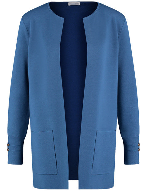 Blue Dimension Long Cardigan - Blue Steel
