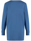 Blue Dimension Long Cardigan - Blue Steel