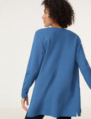 Blue Dimension Long Cardigan - Blue Steel