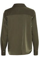 Dolora Plain Shirt - Olive Night