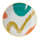 Yellow Abstract Pattern Bowl - 21 cm