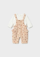 Overall And T-Shirt Set - Oat
