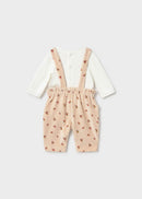 Overall And T-Shirt Set - Oat