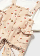 Overall And T-Shirt Set - Oat