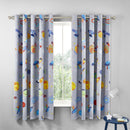 Lost In Space 66x72 Eyelet Curtains