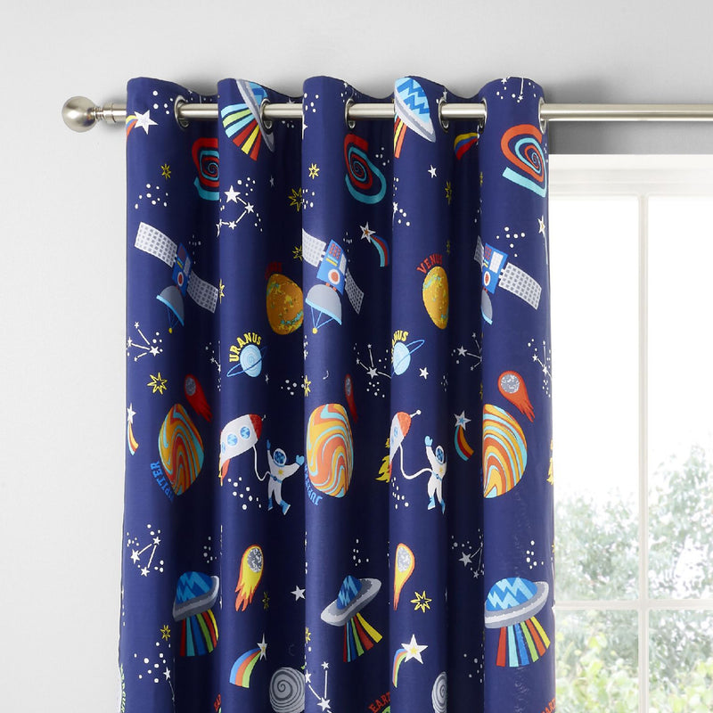 Lost In Space 66x72 Eyelet Curtains