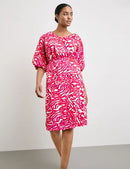 At The Riviera Dress - Digital Red Print
