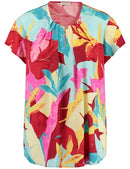 Destination Vacation Blouse - Yellow/red/orange