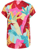 Destination Vacation Blouse - Yellow/red/orange