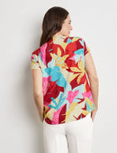 Destination Vacation Blouse - Yellow/red/orange