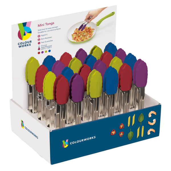 Colourworks Mini Tongs - Assorted Colours