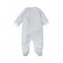 Unisex Cotton Knitted Romper - Mist Blue