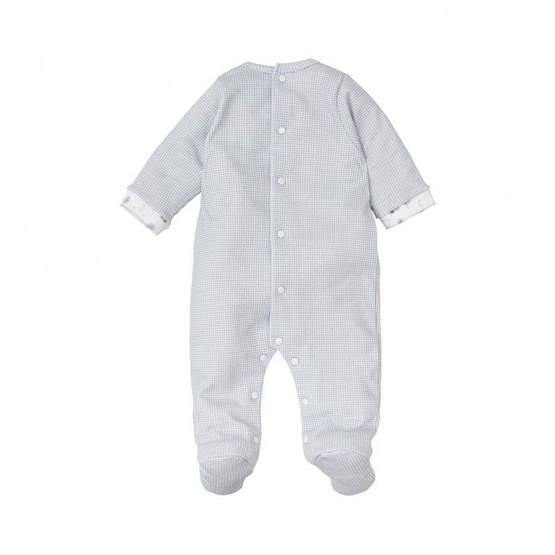 Unisex Cotton Knitted Romper - Mist Blue