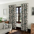 Petal Eyelet Readymade Curtains - Marine