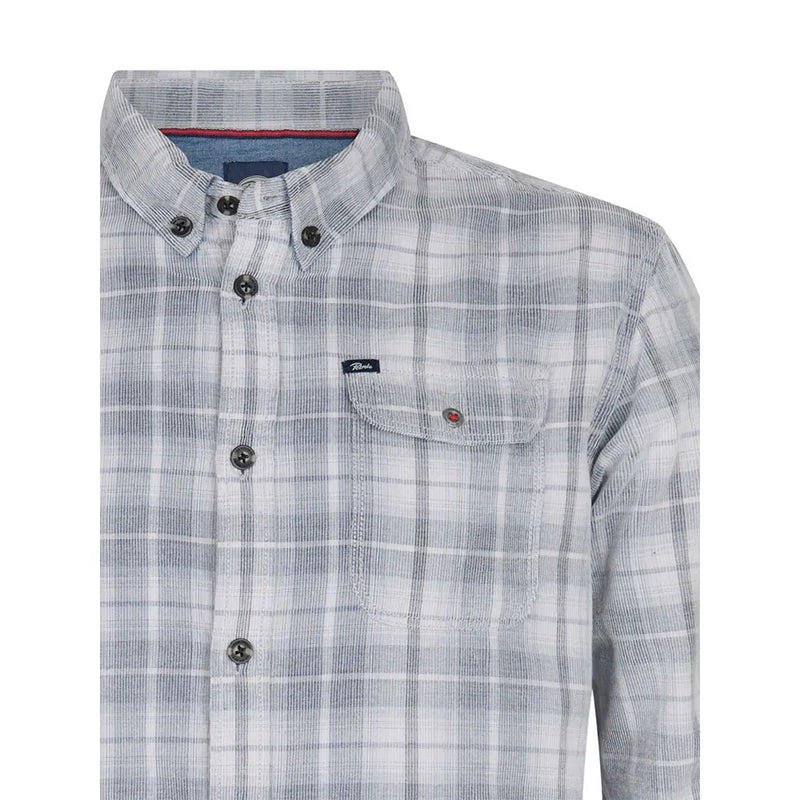 Long Sleeve Check Shirt - Light Grey