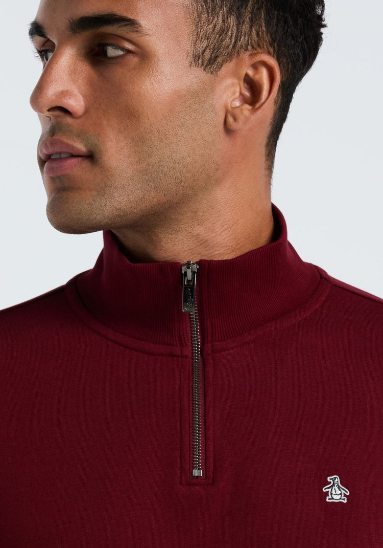 1/4 Zip Sweatshirt - Cabernet