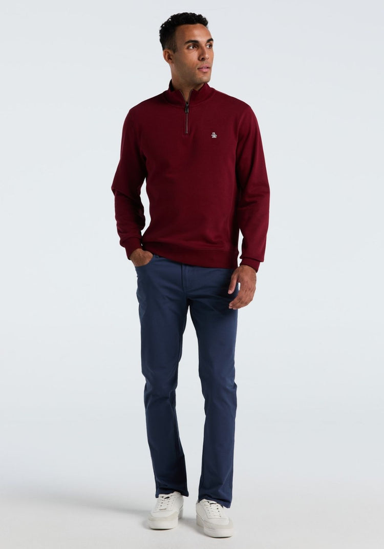 1/4 Zip Sweatshirt - Cabernet