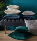 Pinsonic Velvet Navy Cushion 43 x 43cm
