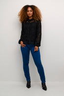 Kanni Lace Shirt - Pitch Black