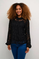 Kanni Lace Shirt - Pitch Black