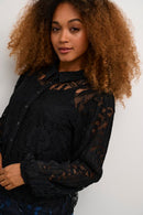 Kanni Lace Shirt - Pitch Black