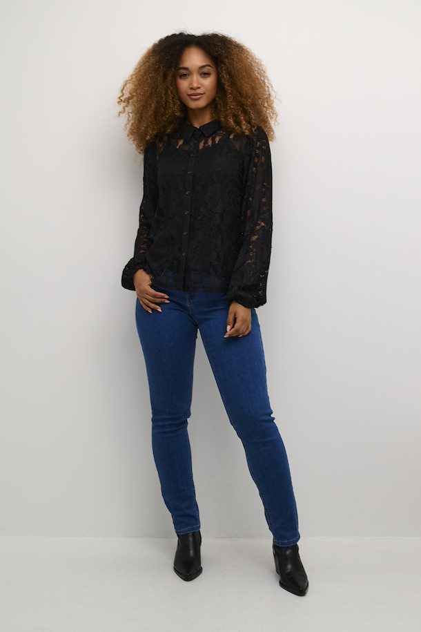 Kanni Lace Shirt - Pitch Black