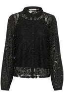 Kanni Lace Shirt - Pitch Black