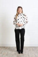 Posy Polka Dot Blouse - White