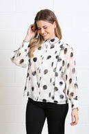 Posy Polka Dot Blouse - White