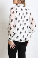 Posy Polka Dot Blouse - White