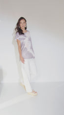 Splash Print Tie Dye Top - Mink