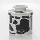 CowBell Black & White Butter Bell Crock