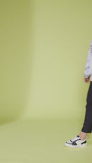 Animal Print Shirt - White/black