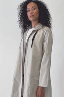 Hooded Trapeze Coat - Moonstone