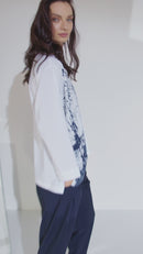 Placement Print Shirt - White/navy